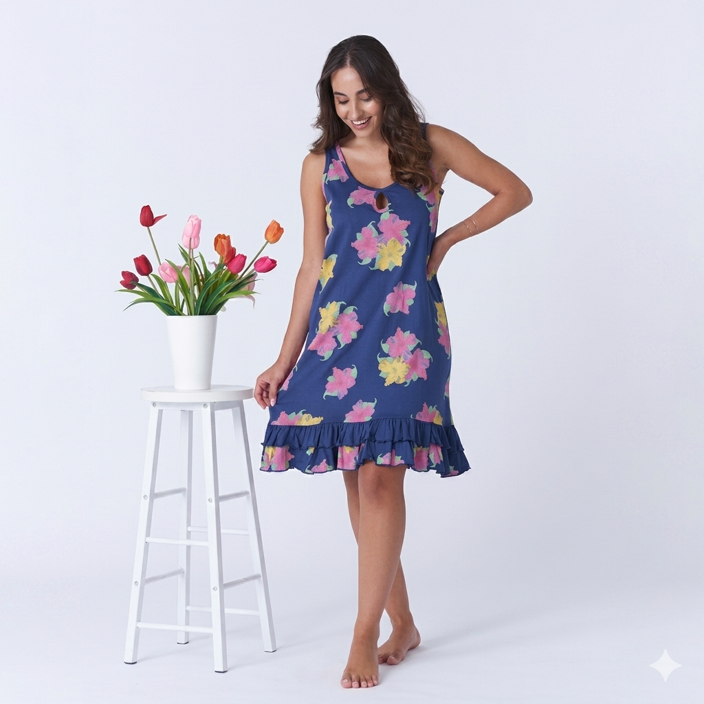 Abitino Donna Spalla Larga Karelpiù 0470 - Puro Cotone