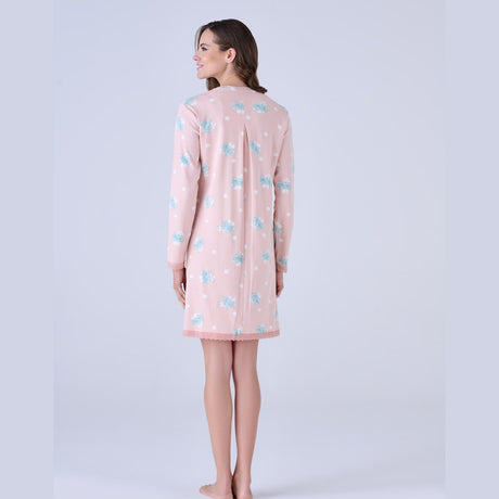 Camicia da Notte Donna Caldo Cotone Pigiamiamoci 3403