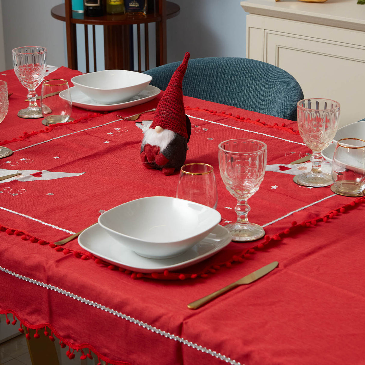 Botticelli Home Elfo Christmas Centerpiece 85x85 cm