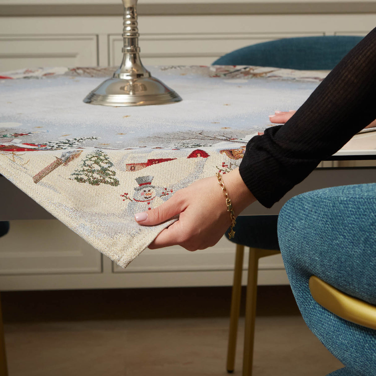 Centrotavola Natalizio in Gobelin Pierre Cardin Christmas