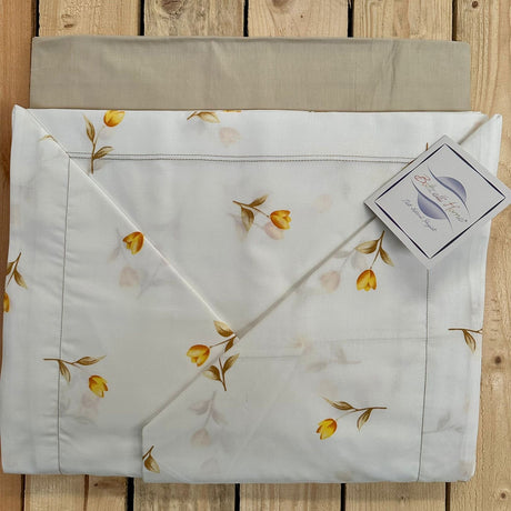 Botticelli Home Tulip Double Bed Set with 4 Pillowcases (Various Colours)