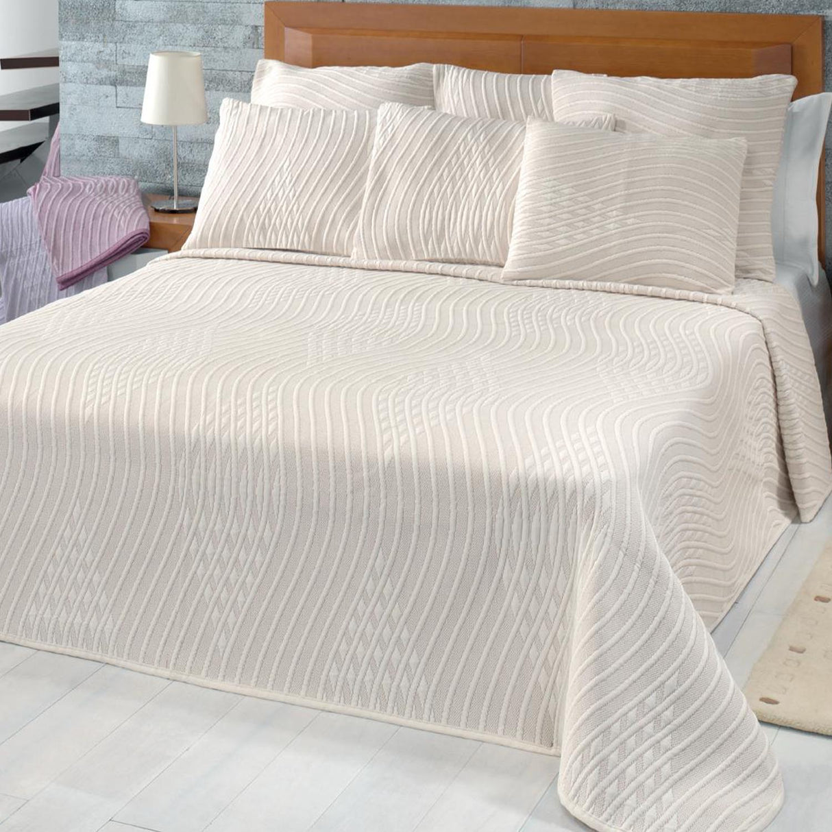 Botticelli Home Romina Jacquard-Tagesdecke für Doppelbett