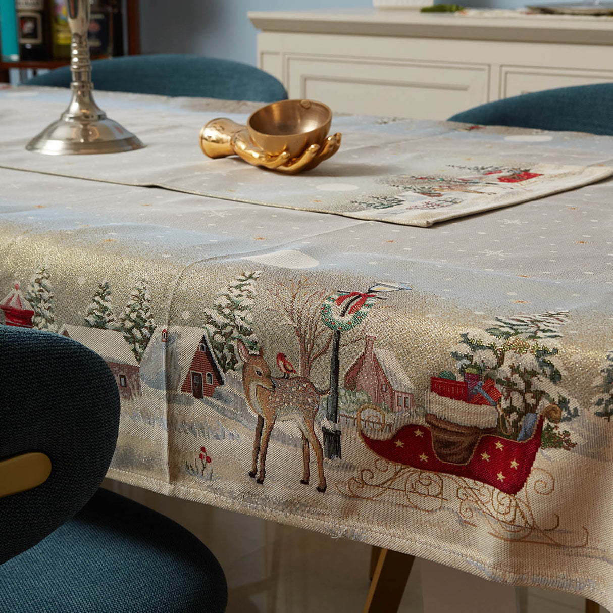 Copritavolo Natalizio in Gobelin Pierre Cardin Christmas