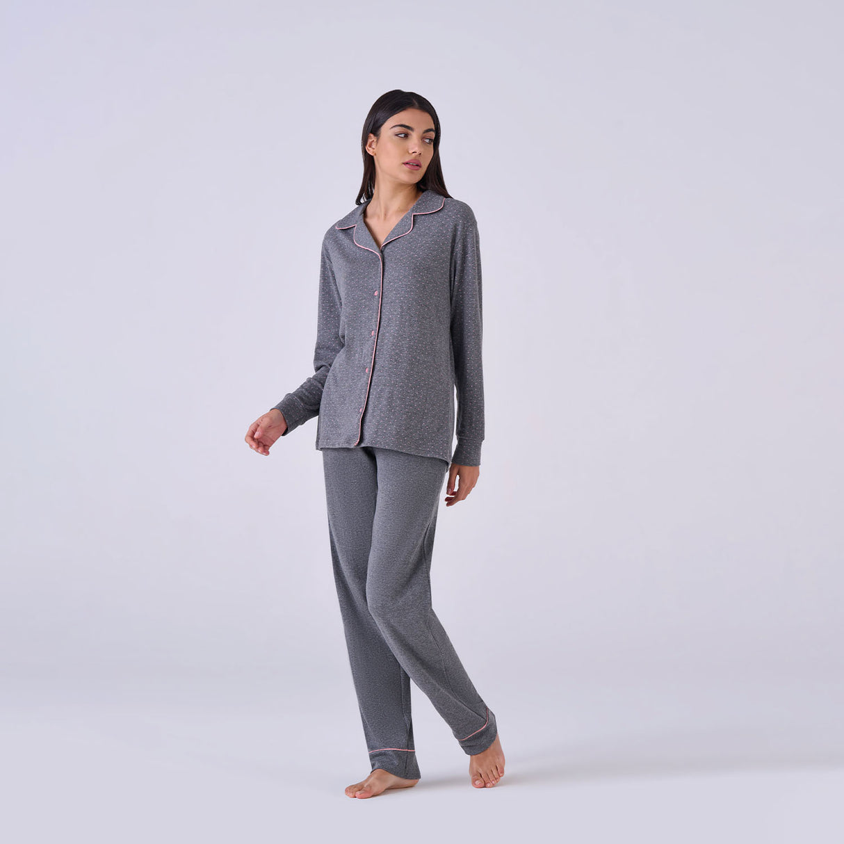 Pigiama Donna Caldo Cotone Aperto Pigiamiamoci 2920LA