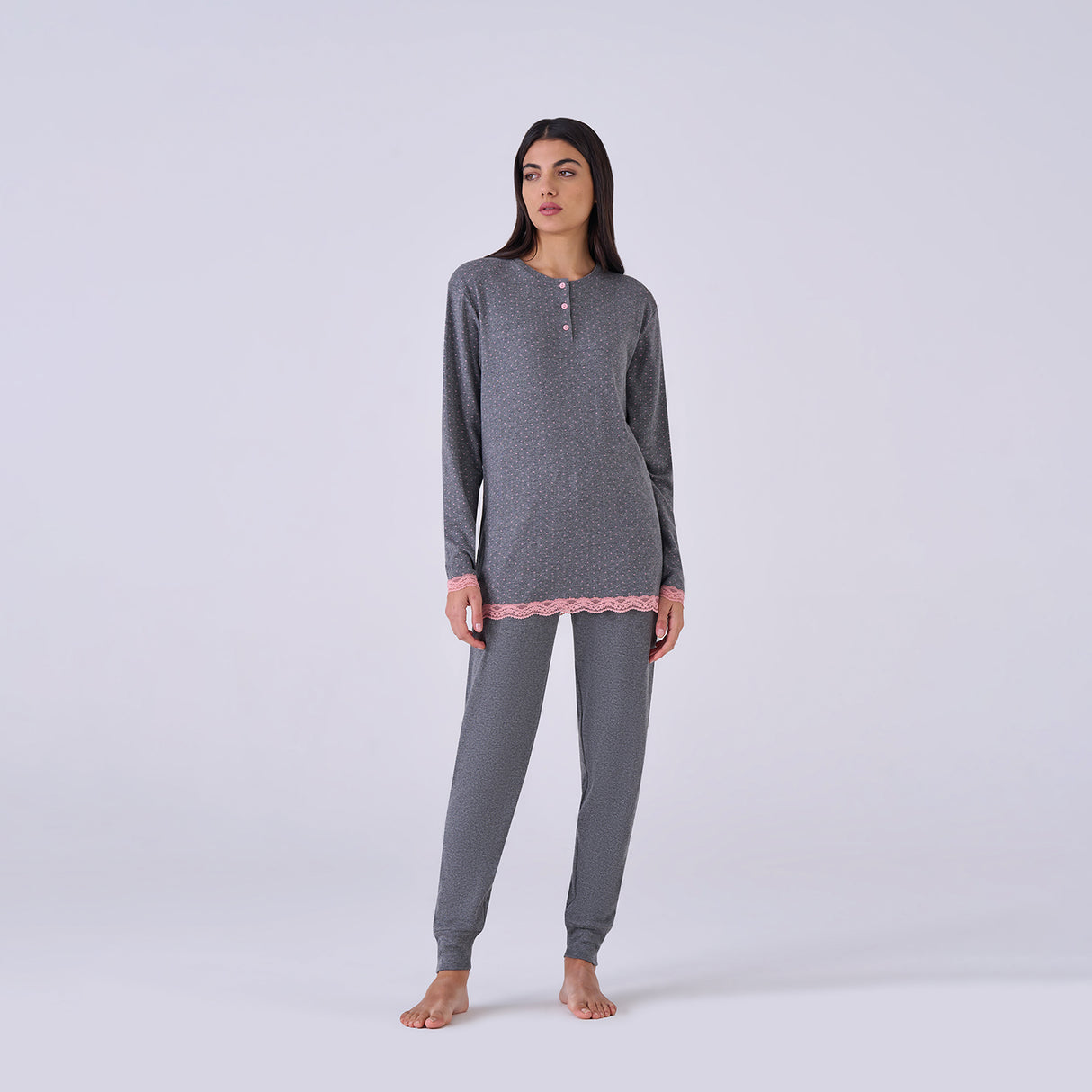 Pigiama Donna Calibrato Caldo Cotone Pigiamiamoci 2876LX