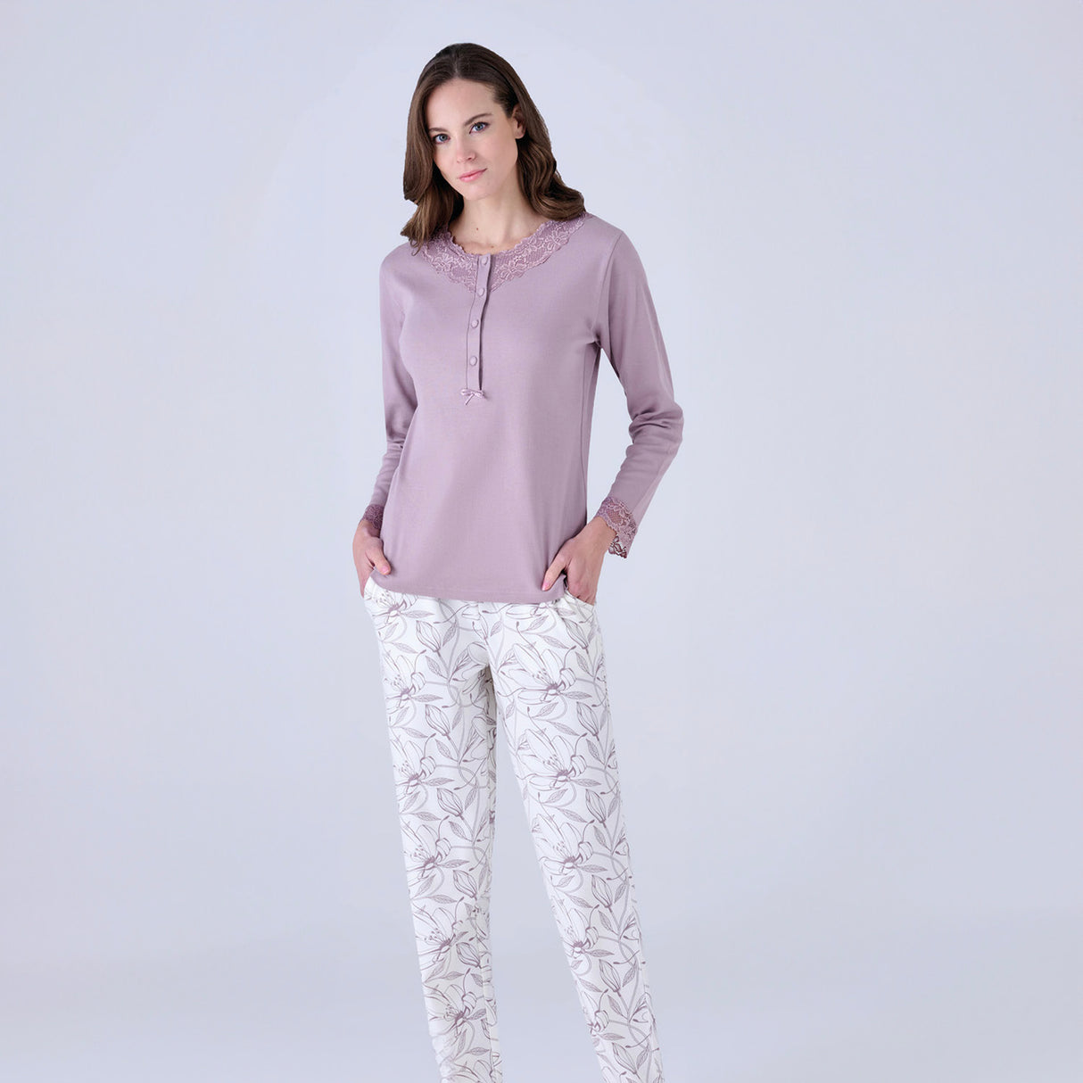 Pigiama Donna Caldo Cotone Pigiamiamoci 3410
