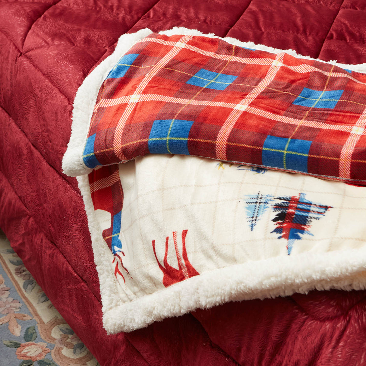 Alpine Daunex weiches Lammfell-Plaid