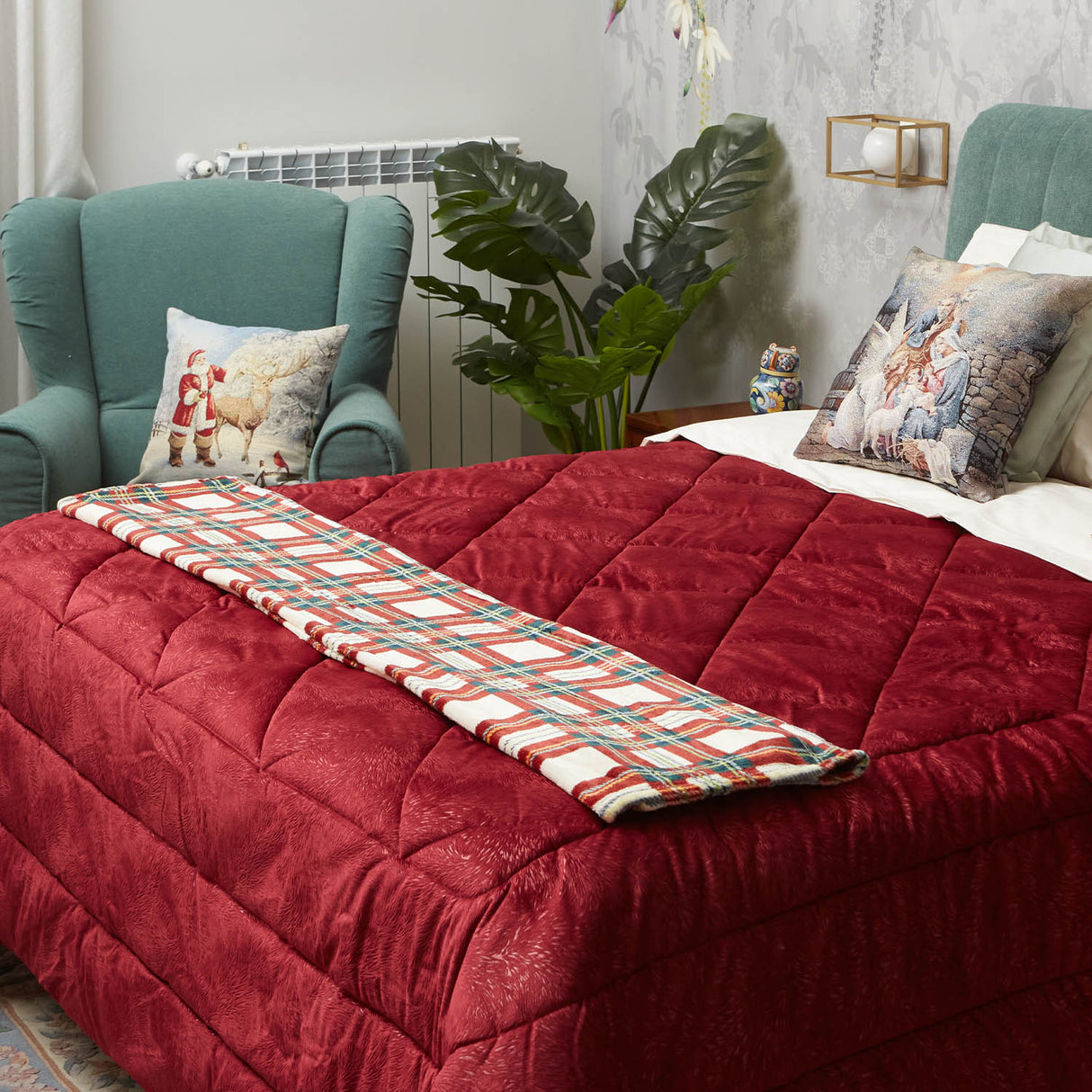 Plaid-Tartan Ruocco Home Cadeaux 120x150 cm