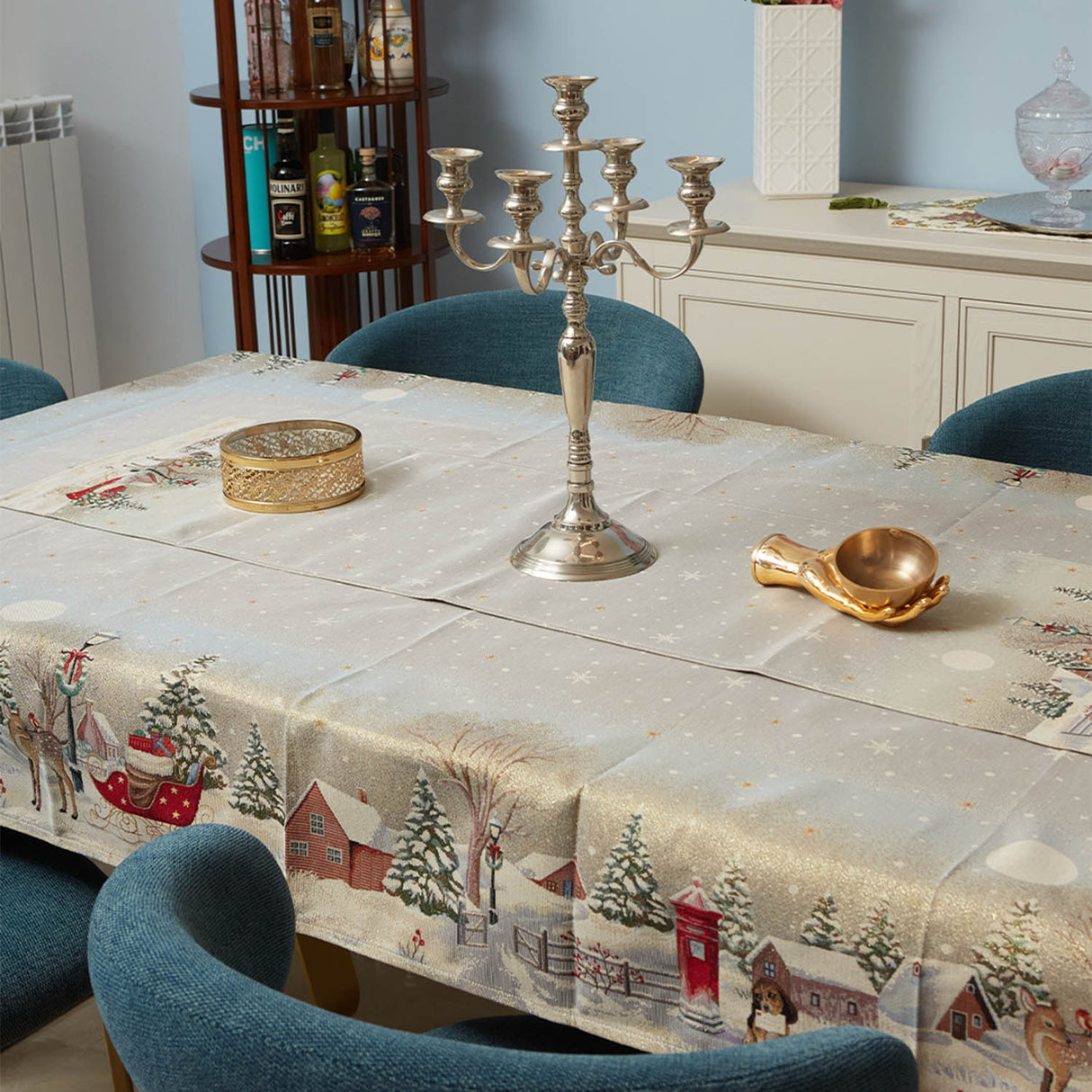 Weihnachtsläufer im Gobelin Pierre Cardin Weihnachten