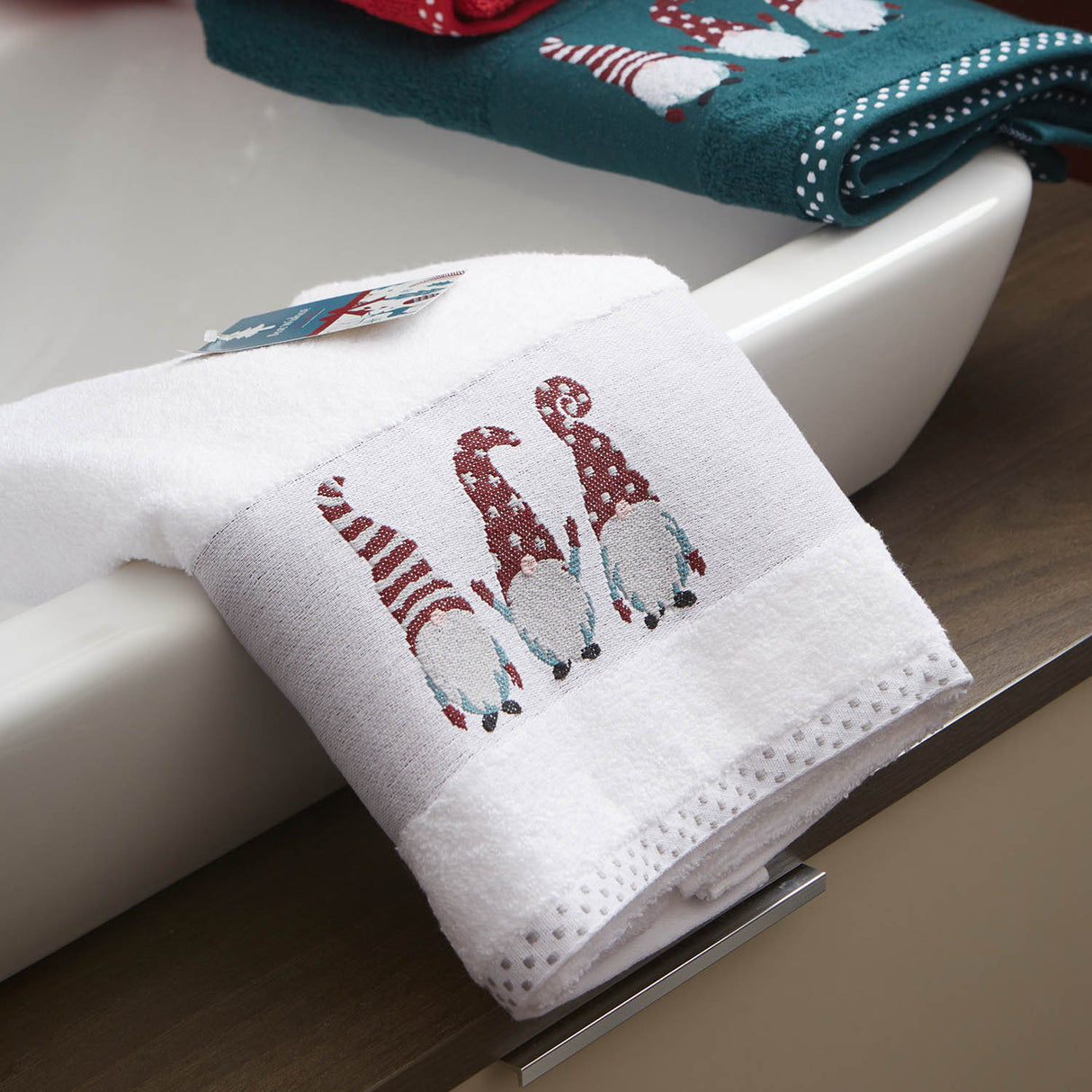 Weihnachts-Badetuch-Set 1+1 Maè von Via Roma, 60 Zwerge