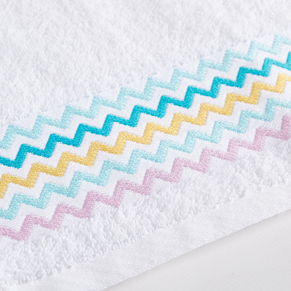 1+1 Happy People Chevron-Frottee-Handtuch-Set