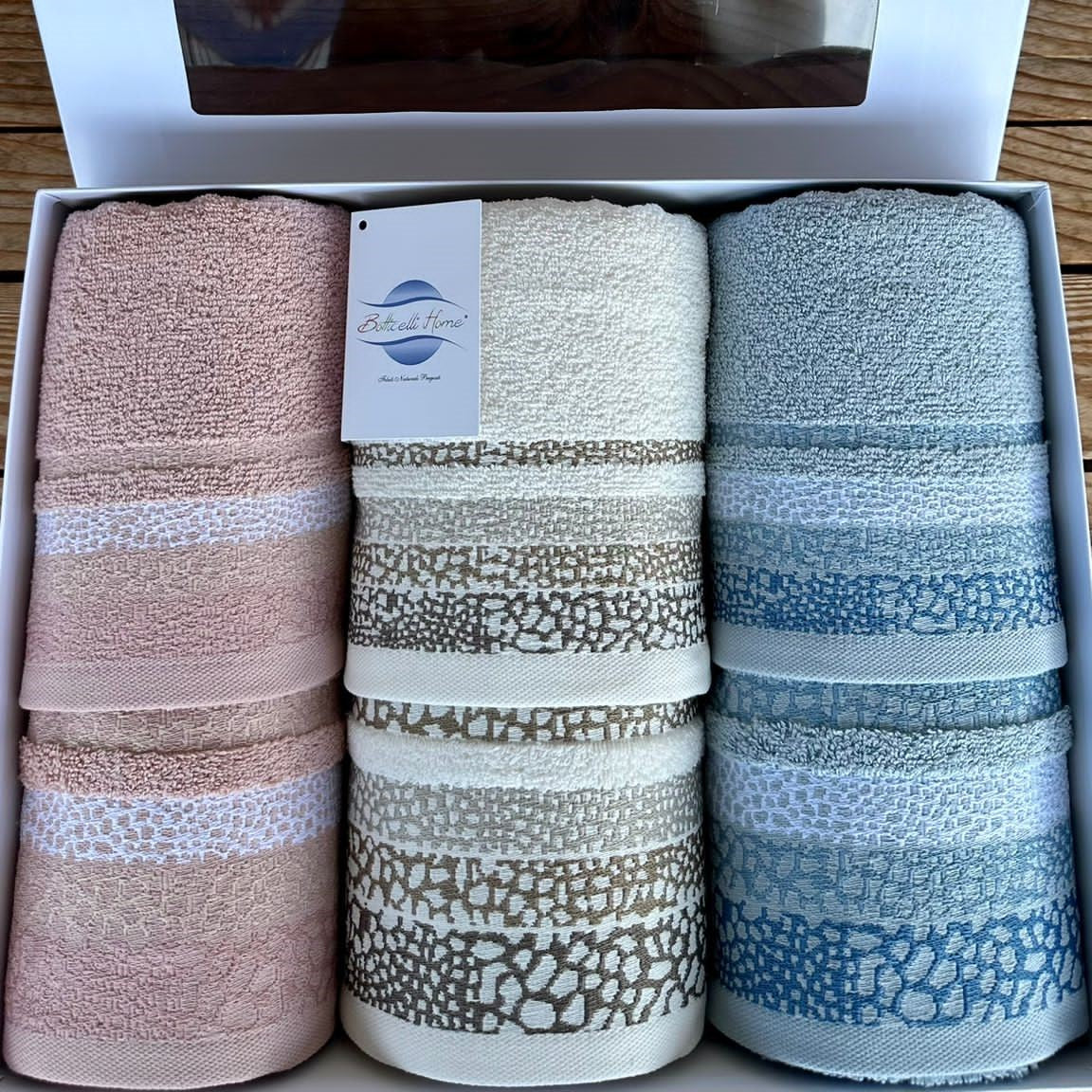 Set Asciugamani Spugna 3+3 Botticelli Home Cubagua