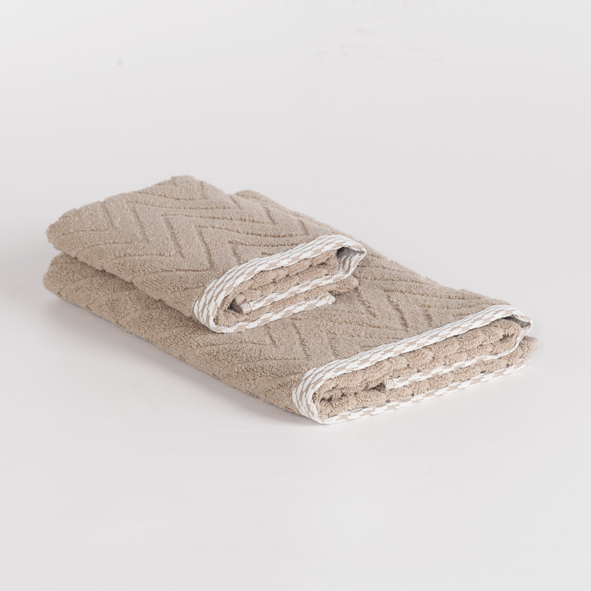 Maè Face + Gästehandtuch-Set von Via Roma, 60 Chevron All Over