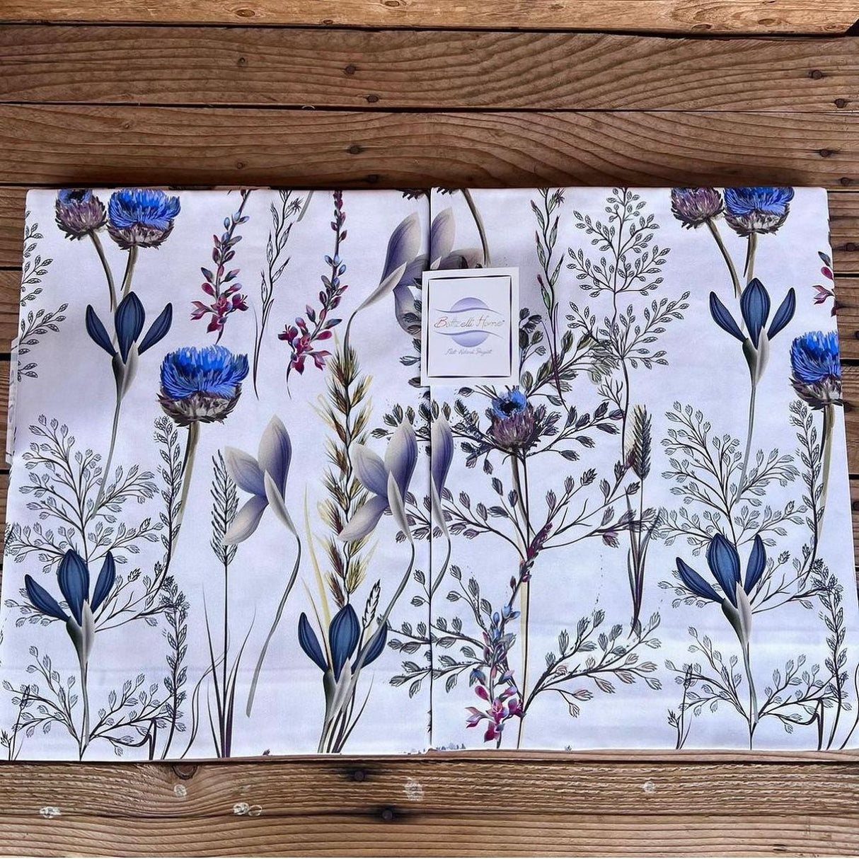 Tovaglia da Tavola Botticelli Home Fiore Blu