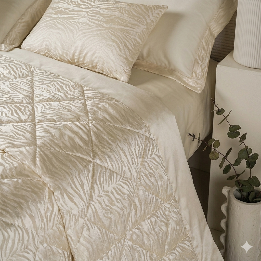 Trapuntino Matrimoniale Keran Battaglia - 270x270 cm (Varie Varianti Colore)