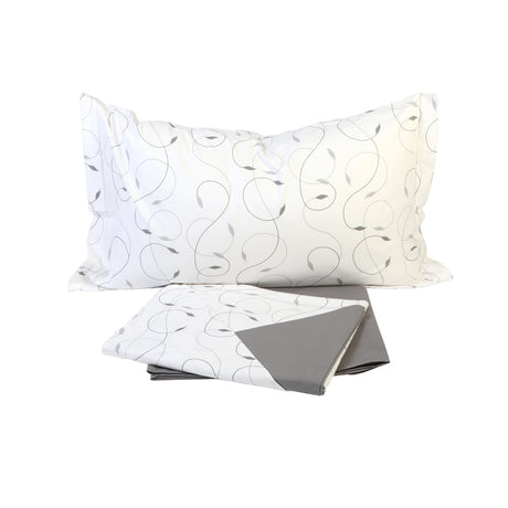 Botticelli Home Ivy Double Patterned Sheet Set with 4 Pillowcases (Various Colours)