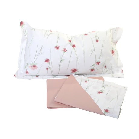 Botticelli Home Fiore Double Patterned Sheet Set with 4 Pillowcases (Various Colours)