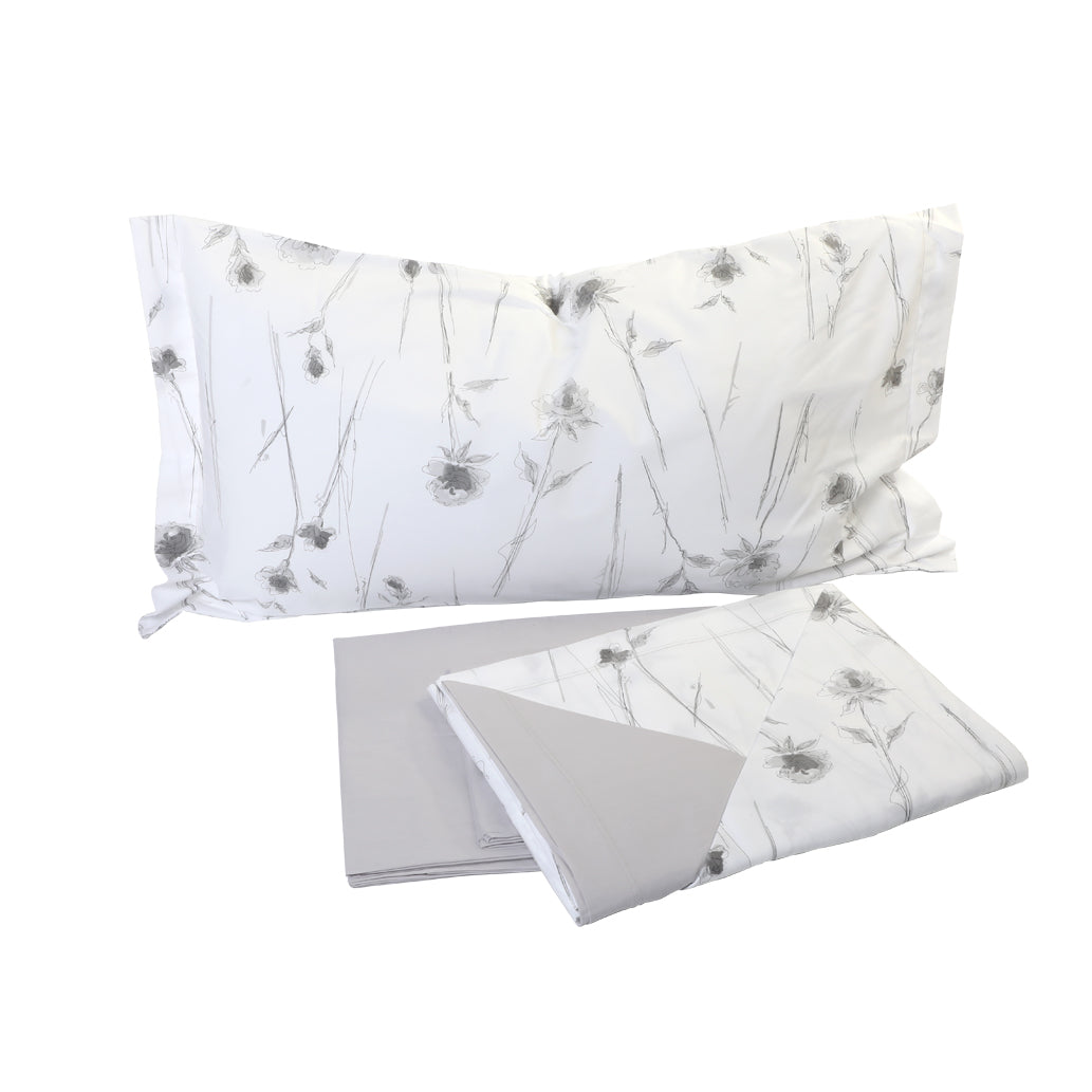 Botticelli Home Fiore Double Patterned Sheet Set with 4 Pillowcases (Various Colours)