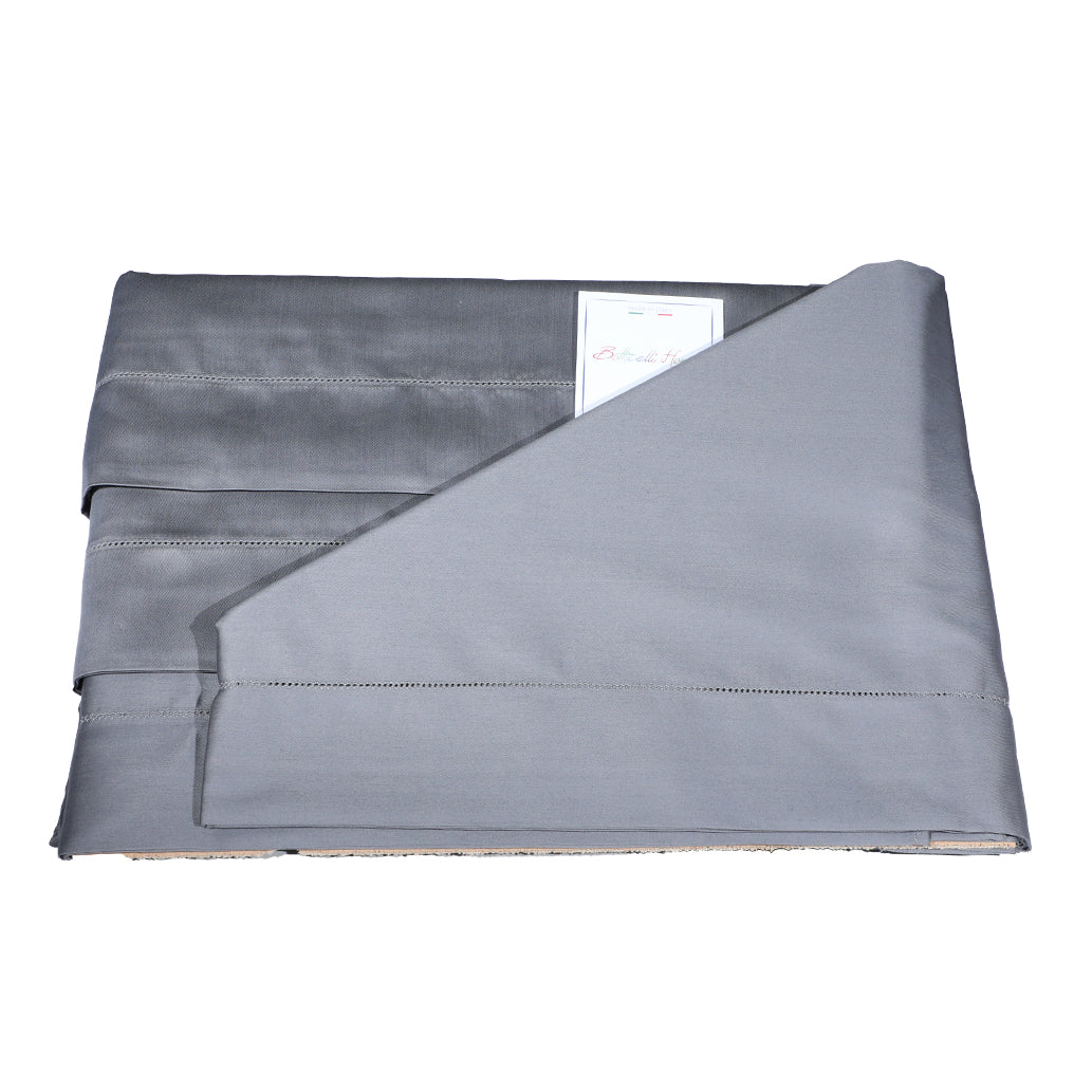 Double Sheet Set in Major Satin with Hemstitch Botticelli Home Alberta Various Colours