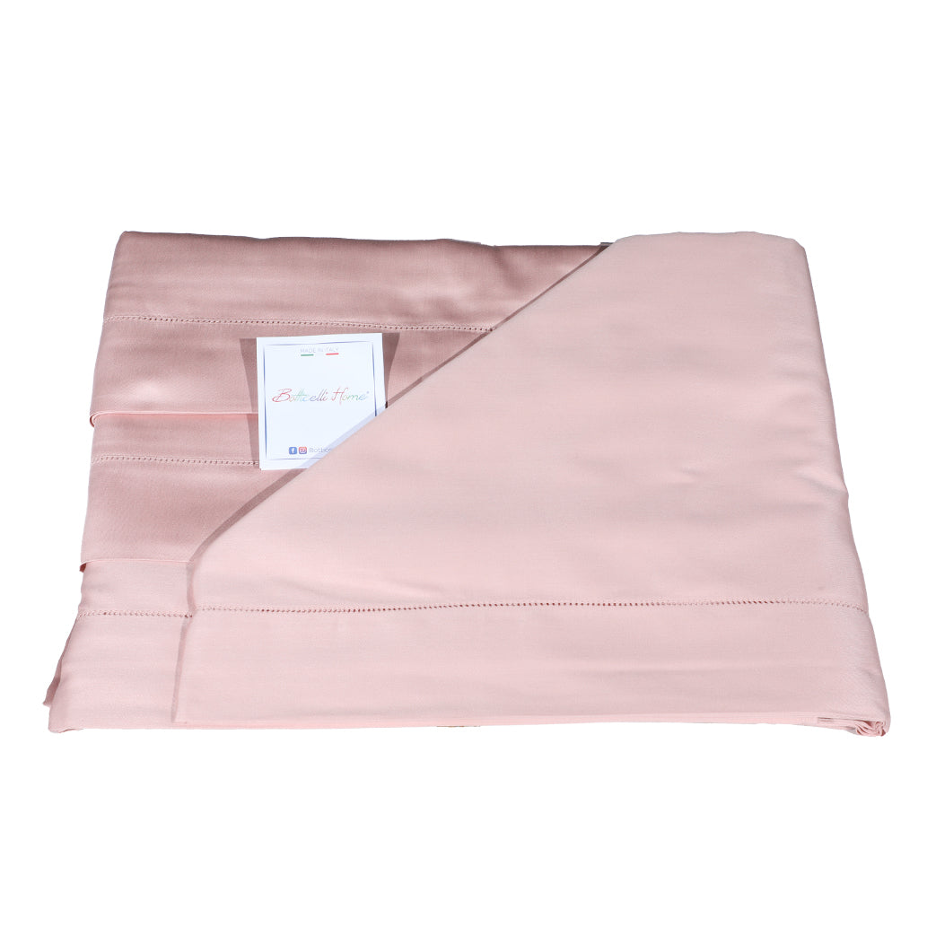 Double Sheet Set in Major Satin with Hemstitch Botticelli Home Alberta Various Colours