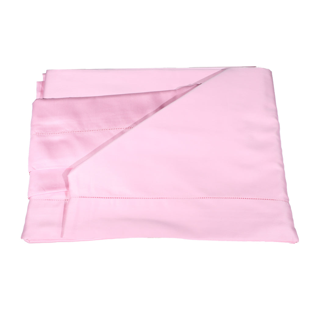 Double Sheet Set in Major Satin with Hemstitch Botticelli Home Alberta Various Colours