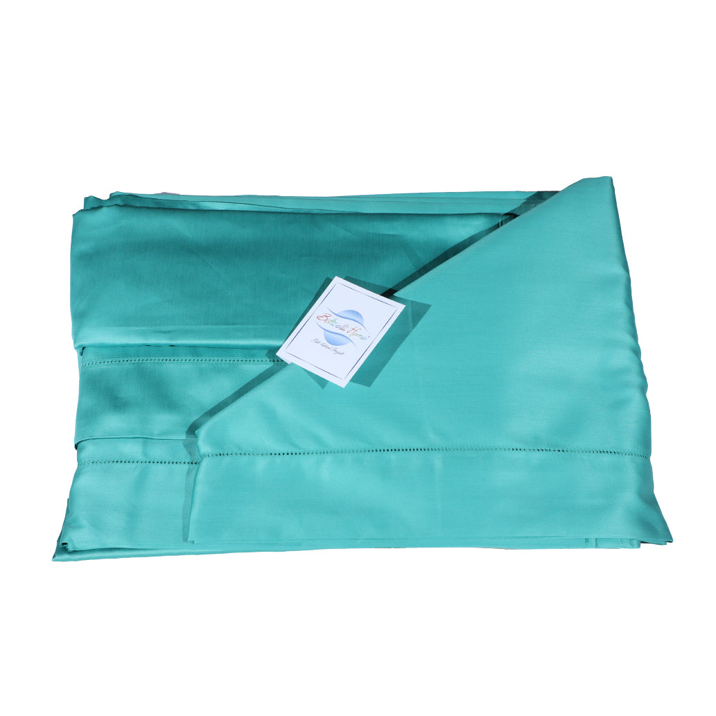 Double Sheet Set in Major Satin with Hemstitch Botticelli Home Alberta Various Colours