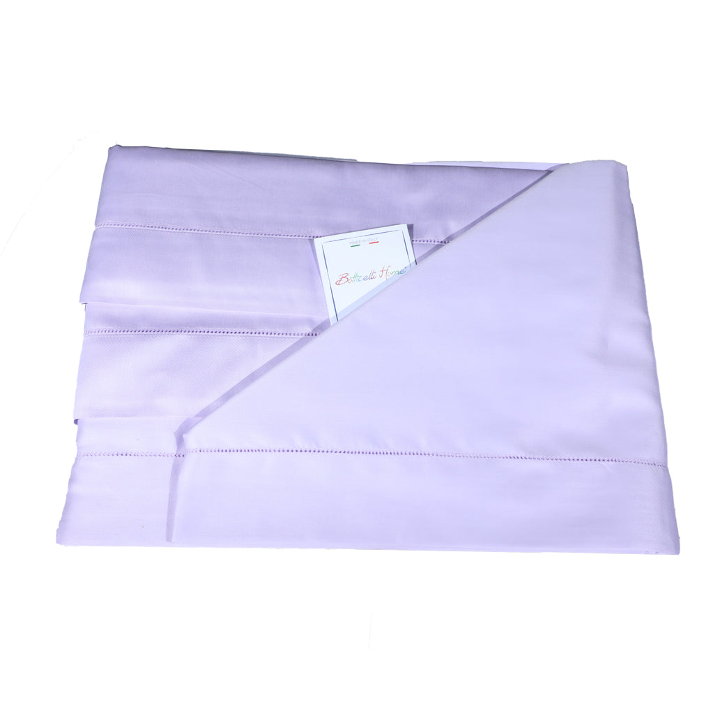 Double Sheet Set in Major Satin with Hemstitch Botticelli Home Alberta Various Colours