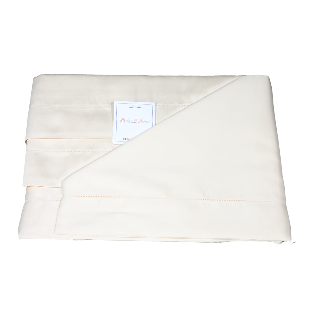 Double Sheet Set in Major Satin with Hemstitch Botticelli Home Alberta Various Colours