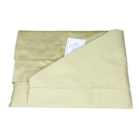 Double Sheet Set in Major Satin with Hemstitch Botticelli Home Alberta Various Colours