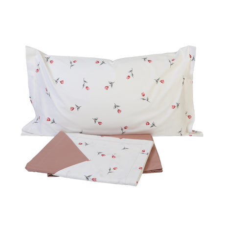 Botticelli Home Tulip Double Bed Set with 4 Pillowcases (Various Colours)