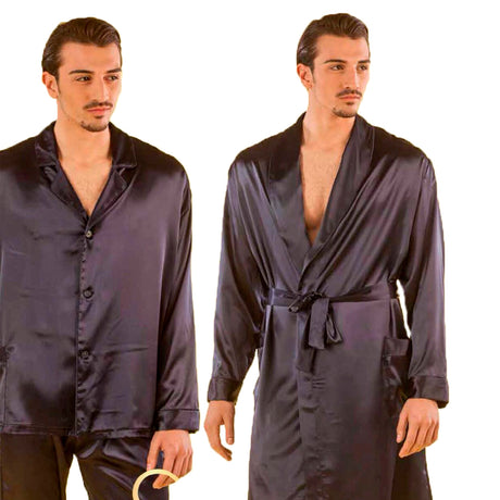 Pierre Cardin Paride Men's Pajama + Dressing Gown Set - luxury line - Groom