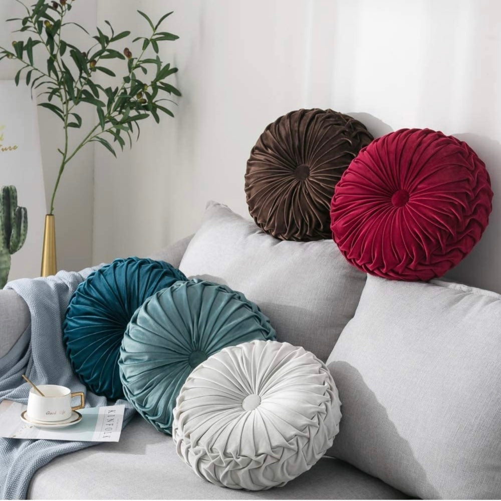 Ruocco Home Giosy Round Velvet Furnishing Cushion
