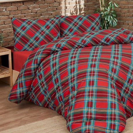 Daunex schottisches Doppelbett-Bettbezug-Set