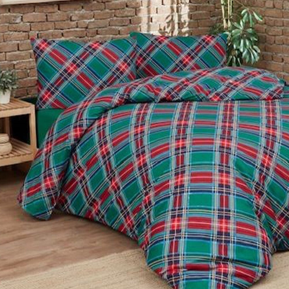 Daunex schottisches Doppelbett-Bettbezug-Set