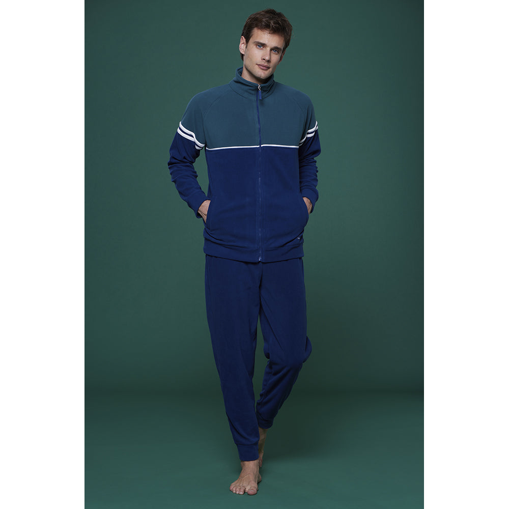 Noidìnotte 2572 Men's Microfleece Tracksuit Pajamas