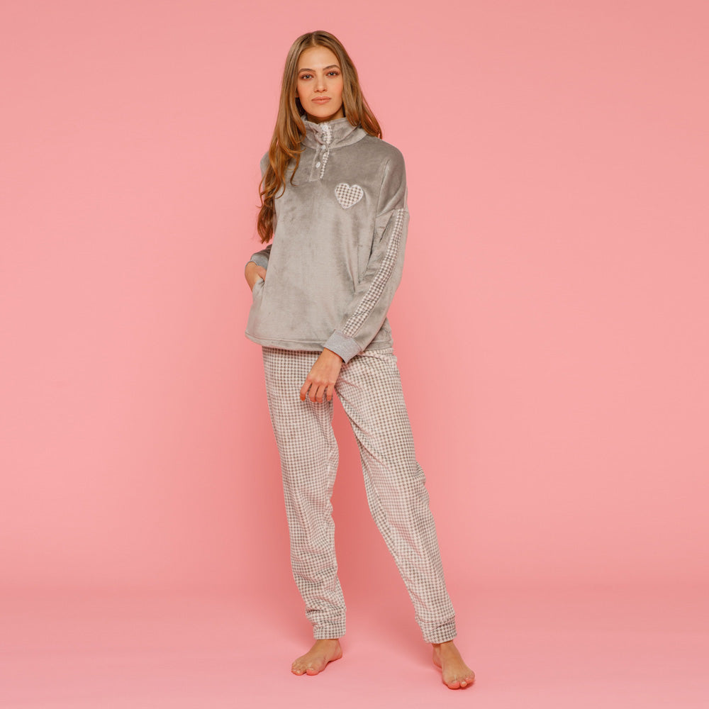 Pigiama Donna Noidìnotte Chiara Coral Fleece Vari Colori