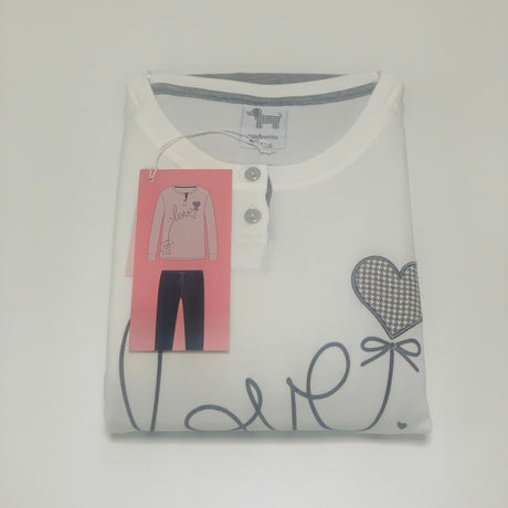 Pigiama Donna Noidìnotte Love Caldo Cotone Varie Taglie e Colori