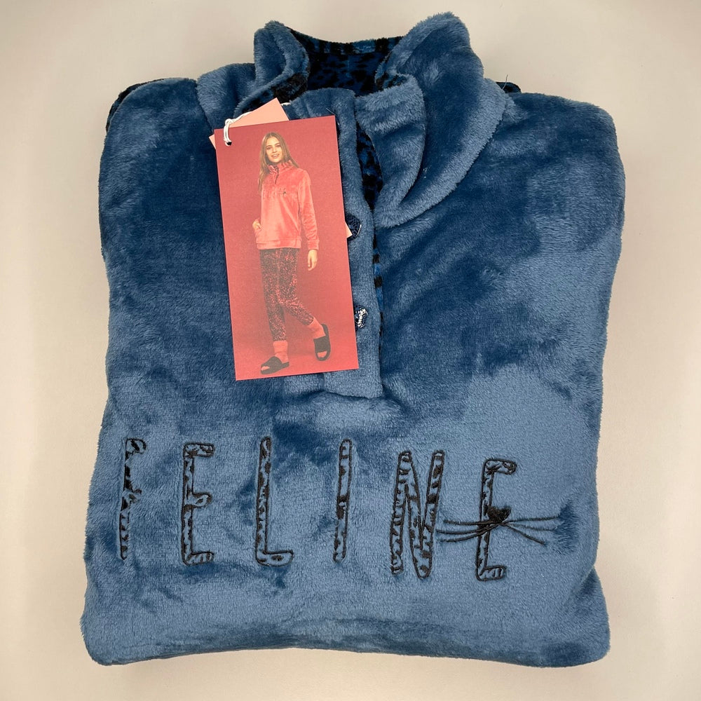 Pigiama Donna Noidìnotte Feline Coral Fleece Vari Colori