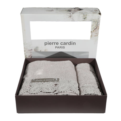 Set Asciugamani Bagno Spugna Pierre Cardin Refined Viso + Ospite Vari Colori