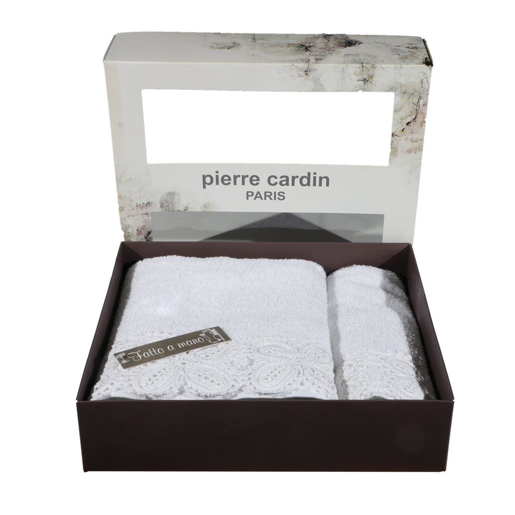 Set Asciugamani Bagno Spugna Pierre Cardin Refined Viso + Ospite Vari Colori