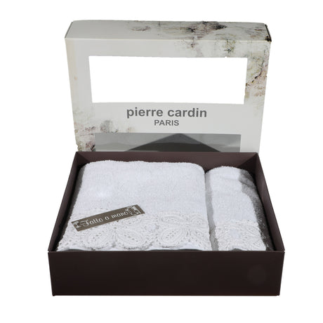 Set Asciugamani Bagno Spugna Pierre Cardin Refined Viso + Ospite Vari Colori