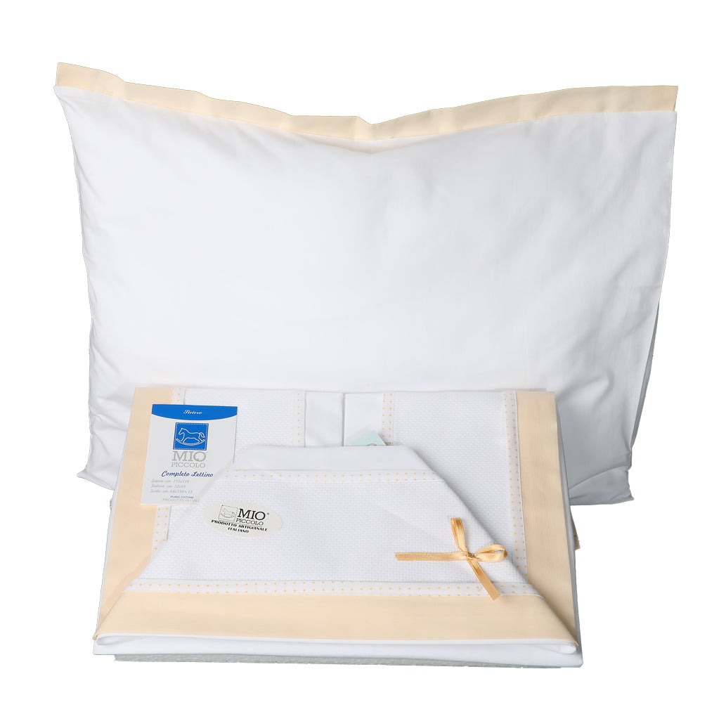Set Lenzuolino per Culla Lettino da Ricamare Mio Piccolo Piquet Vari Colori