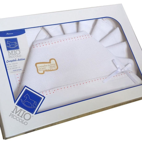 Set Lenzuolino per Culla Lettino da Ricamare Mio Piccolo Piquet Vari Colori
