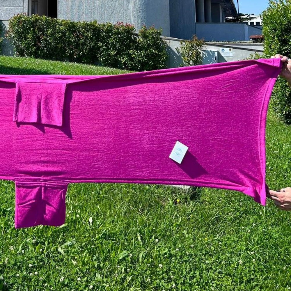 Strandtuch fürs Bett aus Mikroschwamm mit Gummizug Ruocco Home 70x190 cm