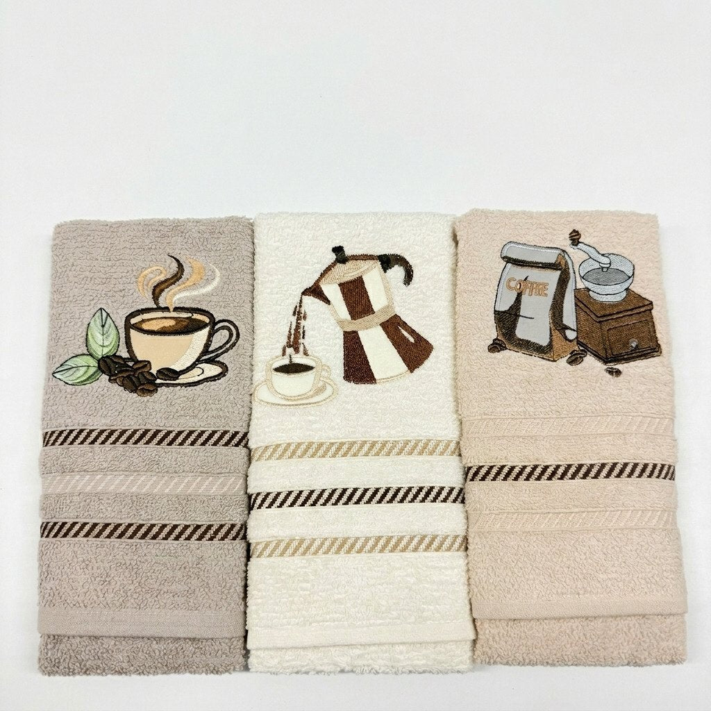 Set 3 strofinacci Botticelli Home Napoli 50x70 cm in puro cotone