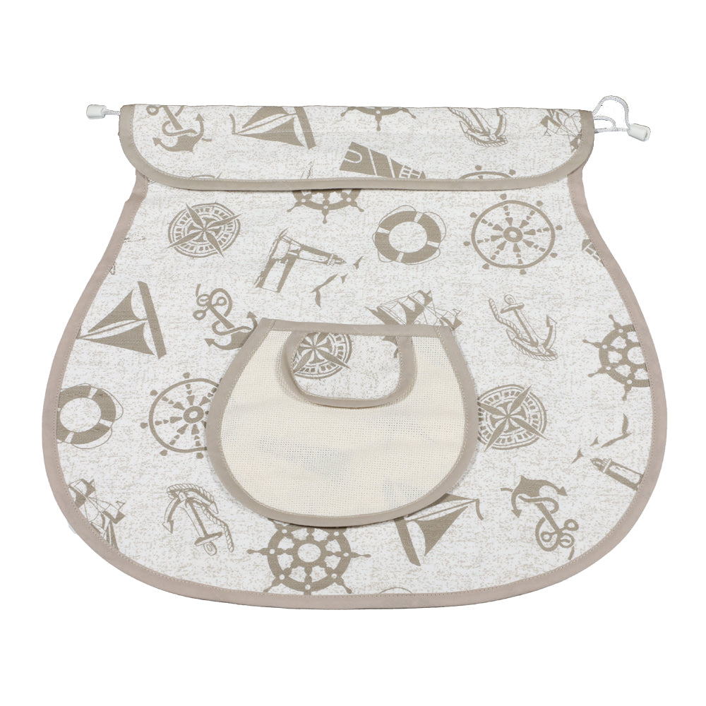 Bread bin with pocket in Aida fabric Faro Botticelli Home