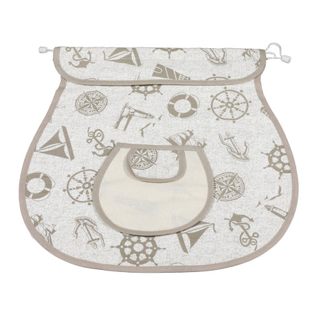 Bread bin with pocket in Aida fabric Faro Botticelli Home