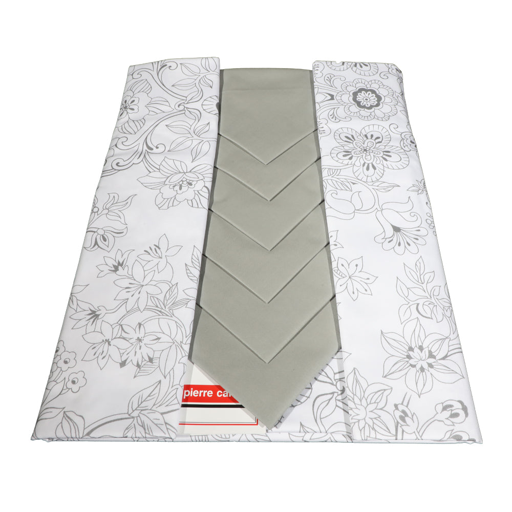 Tovaglia e Tovaglioli Rettangolare 6/12 posti Fiore Damascato Pierre Cardin - vari colori