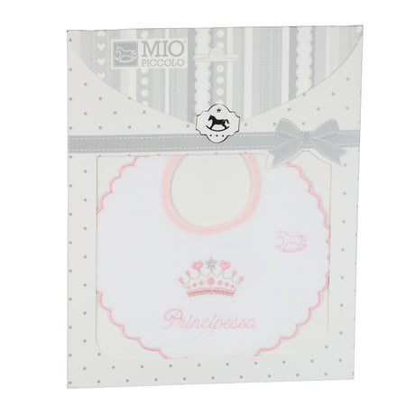 Baby-Lätzchen, bestickt mit der Aufschrift „My Little Royal Family“, aus reiner Baumwolle, in verschiedenen Farben