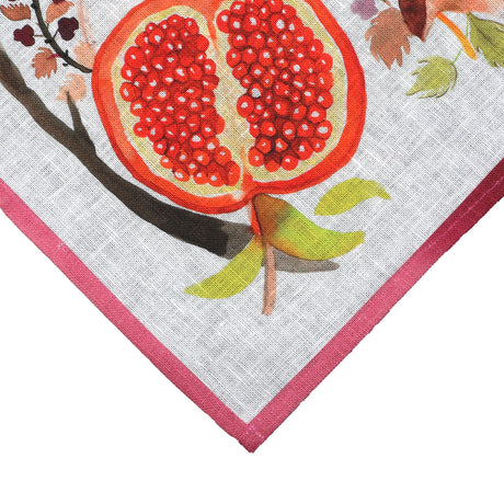 Kitchen Towel Artistic Umbrian Fabric Amina Printed Linen Fuchsia 50x70 cm
